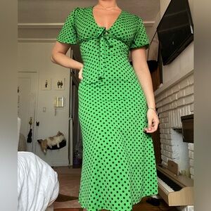 Zara Tie Front Midi Dress